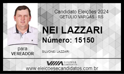 Candidato NEI LAZZARI 2024 - GETÚLIO VARGAS - Eleições