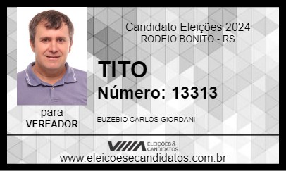 Candidato TITO 2024 - RODEIO BONITO - Eleições