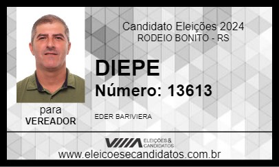 Candidato DIEPE 2024 - RODEIO BONITO - Eleições