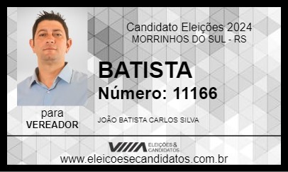 Candidato BATISTA 2024 - MORRINHOS DO SUL - Eleições