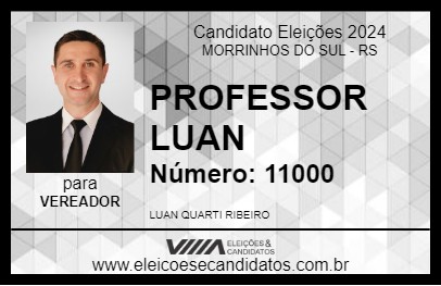 Candidato PROFESSOR LUAN 2024 - MORRINHOS DO SUL - Eleições