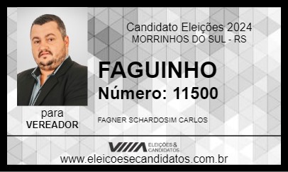 Candidato FAGUINHO 2024 - MORRINHOS DO SUL - Eleições