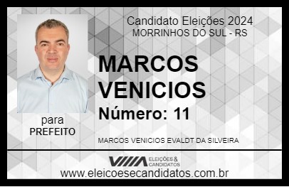 Candidato MARCOS VENICIOS 2024 - MORRINHOS DO SUL - Eleições