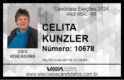 Candidato CELITA KUNZLER 2024 - VALE REAL - Eleições