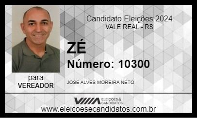 Candidato ZÉ 2024 - VALE REAL - Eleições