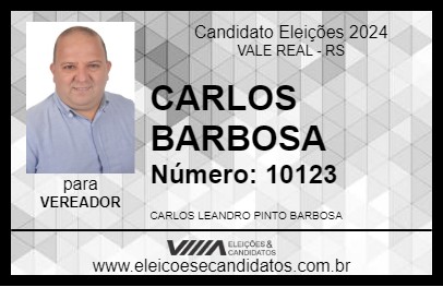 Candidato CARLOS BARBOSA 2024 - VALE REAL - Eleições