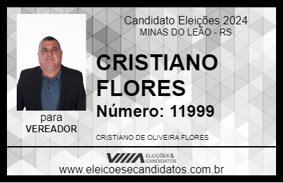 Candidato CRISTIANO FLORES 2024 - MINAS DO LEÃO - Eleições