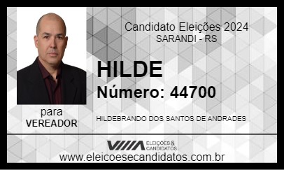 Candidato HILDE 2024 - SARANDI - Eleições