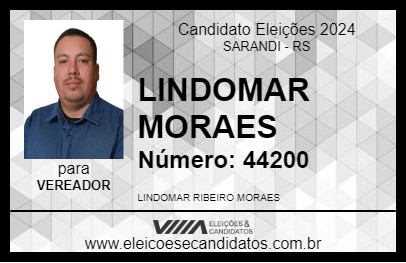 Candidato LINDOMAR MORAES 2024 - SARANDI - Eleições