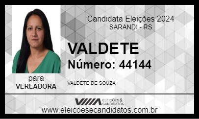 Candidato VALDETE 2024 - SARANDI - Eleições