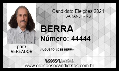 Candidato BERRA 2024 - SARANDI - Eleições