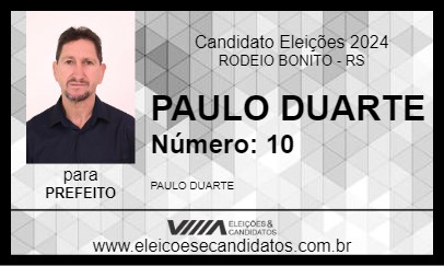 Candidato PAULO DUARTE 2024 - RODEIO BONITO - Eleições