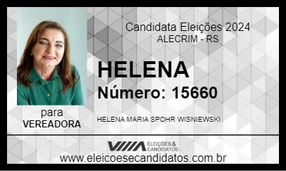 Candidato HELENA 2024 - ALECRIM - Eleições