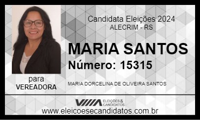 Candidato MARIA SANTOS 2024 - ALECRIM - Eleições