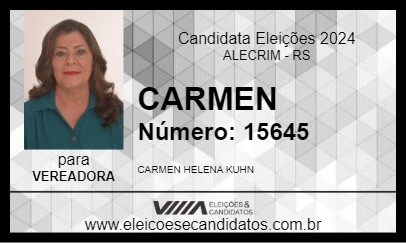 Candidato CARMEN 2024 - ALECRIM - Eleições