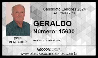 Candidato GERALDO 2024 - ALECRIM - Eleições