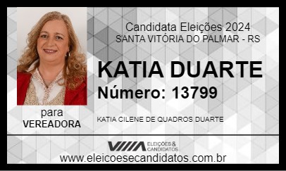 Candidato KATIA DUARTE 2024 - SANTA VITÓRIA DO PALMAR - Eleições