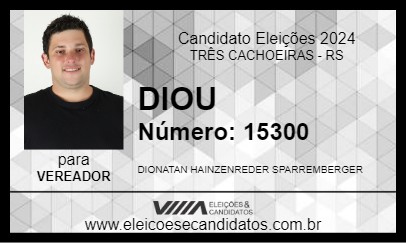 Candidato DIOU 2024 - TRÊS CACHOEIRAS - Eleições