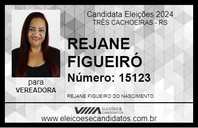 Candidato REJANE FIGUEIRÓ 2024 - TRÊS CACHOEIRAS - Eleições