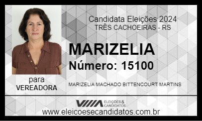 Candidato MARIZELIA 2024 - TRÊS CACHOEIRAS - Eleições