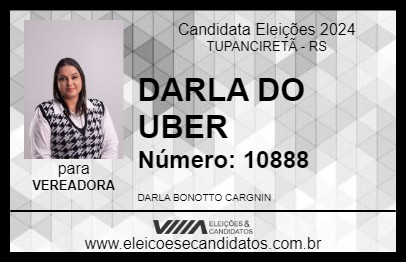 Candidato DARLA DO UBER 2024 - TUPANCIRETÃ - Eleições