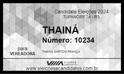 Candidato THAINÁ 2024 - TUPANCIRETÃ - Eleições