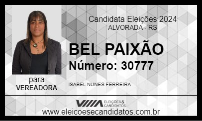 Candidato BEL PAIXÃO 2024 - ALVORADA - Eleições