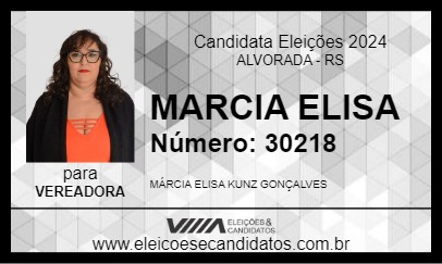 Candidato MARCIA ELISA 2024 - ALVORADA - Eleições