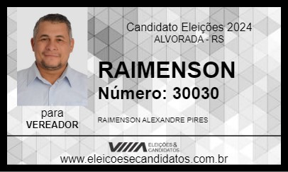 Candidato RAIMENSON 2024 - ALVORADA - Eleições