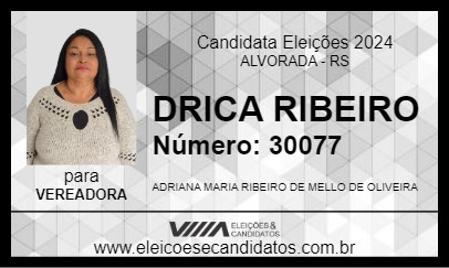 Candidato DRICA RIBEIRO 2024 - ALVORADA - Eleições