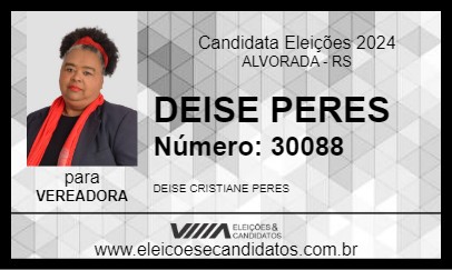 Candidato DEISE PERES 2024 - ALVORADA - Eleições