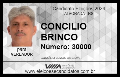 Candidato CONCILIO BRINCO 2024 - ALVORADA - Eleições