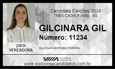 Candidato GILCINARA  GIL 2024 - TRÊS CACHOEIRAS - Eleições