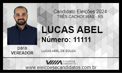 Candidato LUCAS ABEL 2024 - TRÊS CACHOEIRAS - Eleições