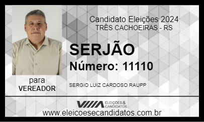 Candidato SERJÃO 2024 - TRÊS CACHOEIRAS - Eleições