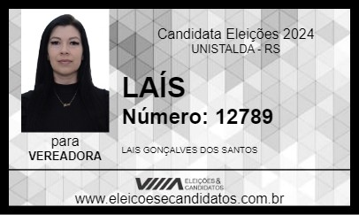 Candidato LAÍS 2024 - UNISTALDA - Eleições