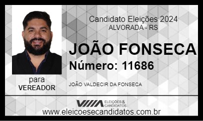 Candidato JOÃO FONSECA 2024 - ALVORADA - Eleições