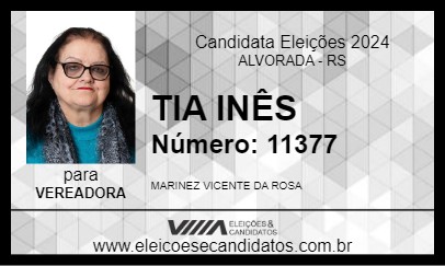 Candidato TIA INÊS 2024 - ALVORADA - Eleições