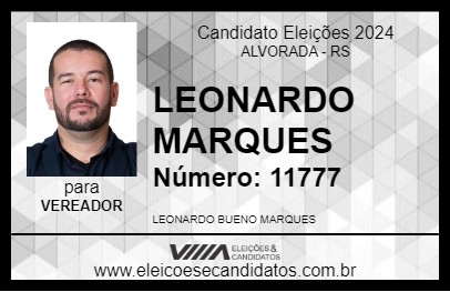 Candidato LEONARDO MARQUES 2024 - ALVORADA - Eleições