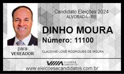 Candidato DINHO MOURA 2024 - ALVORADA - Eleições