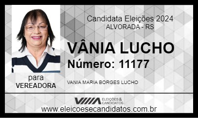 Candidato VÂNIA LUCHO 2024 - ALVORADA - Eleições