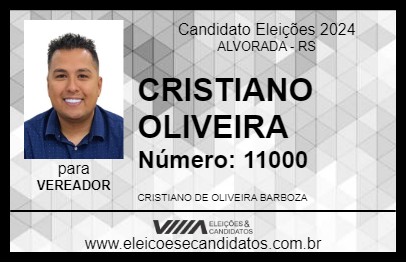 Candidato CRISTIANO OLIVEIRA 2024 - ALVORADA - Eleições