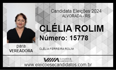 Candidato CLÉLIA ROLIM 2024 - ALVORADA - Eleições