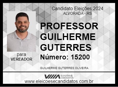 Candidato PROFESSOR GUILHERME GUTERRES 2024 - ALVORADA - Eleições