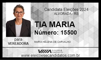 Candidato TIA MARIA 2024 - ALVORADA - Eleições