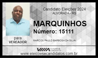 Candidato MARQUINHOS 2024 - ALVORADA - Eleições