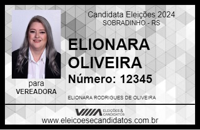 Candidato ELIONARA OLIVEIRA 2024 - SOBRADINHO - Eleições