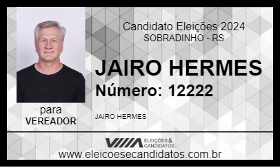 Candidato JAIRO HERMES 2024 - SOBRADINHO - Eleições