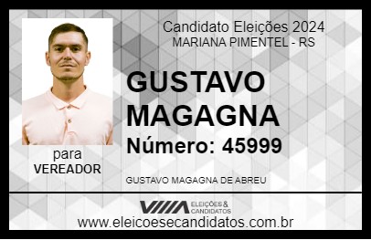 Candidato GUSTAVO MAGAGNA 2024 - MARIANA PIMENTEL - Eleições