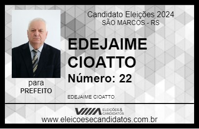 Candidato EDEJAIME CIOATTO 2024 - SÃO MARCOS - Eleições